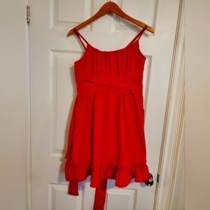 Dress - red mini dress